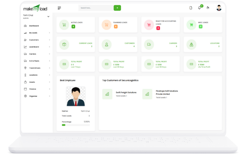 MakeMyLoad Dashboard
